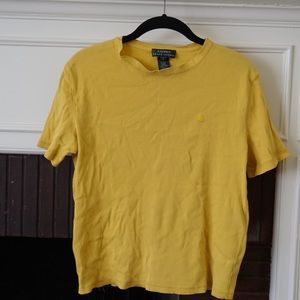 ralph lauren yellow thermal top